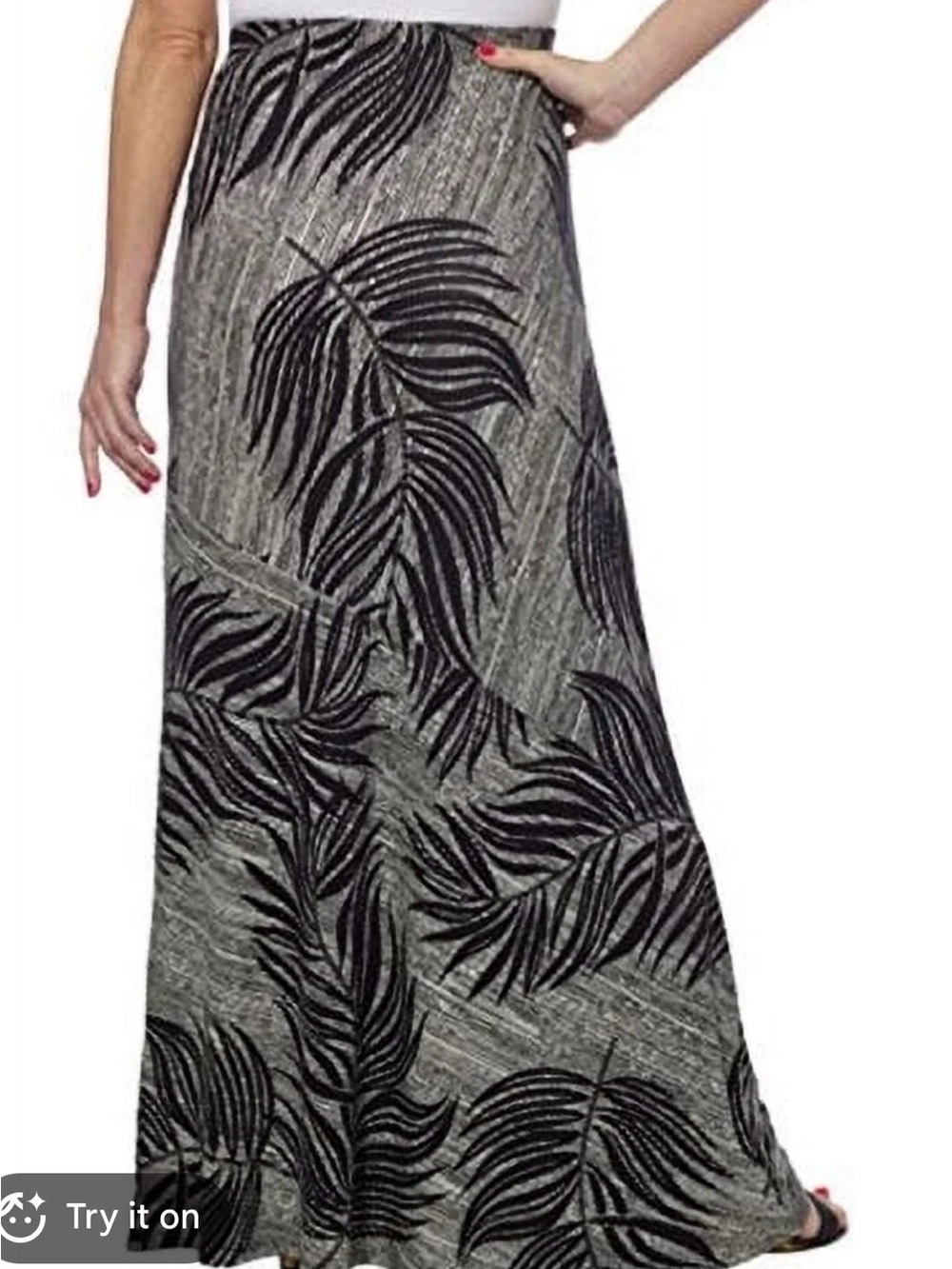 Matty M Black and White Printed Skirt